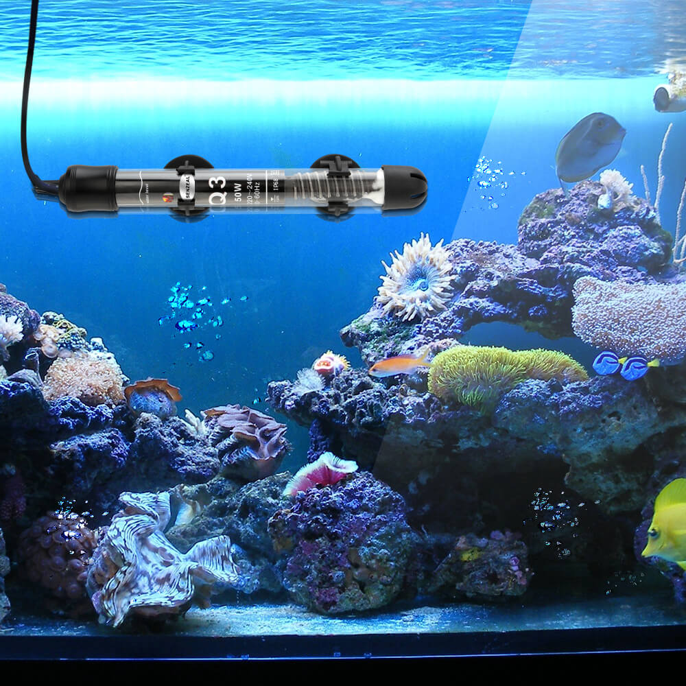 50 Gallon Fish Tank Hitop 50W 100W 300W Submersible Adjustable Aquarium Heater for 5 